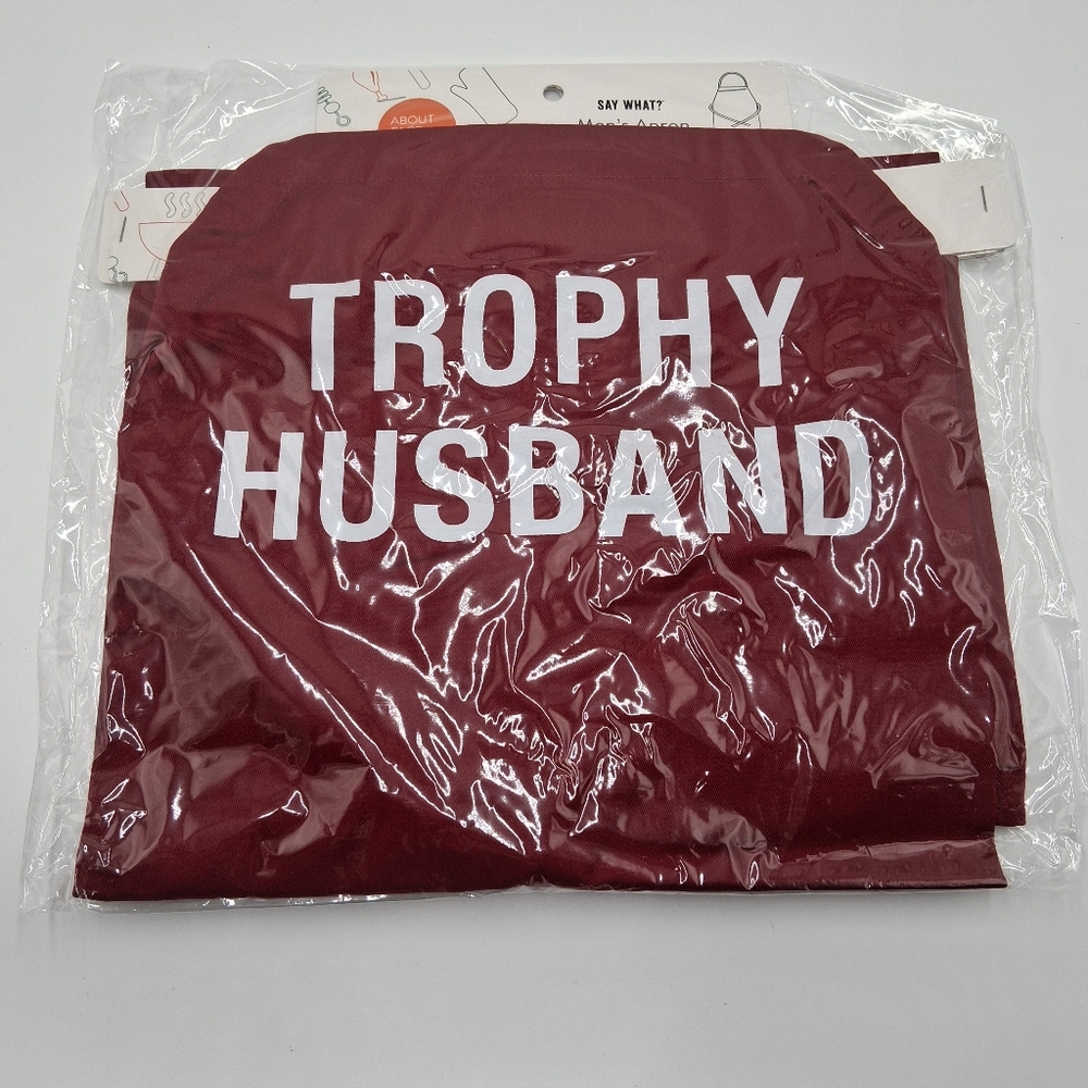 Say What Mens Apron Trophy Husband